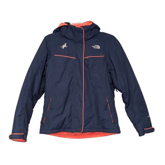 The North Face Inlux Insulated Hyvent Hooded Jacket Medium Blue Fleece Lined - Picture 1 of 13
